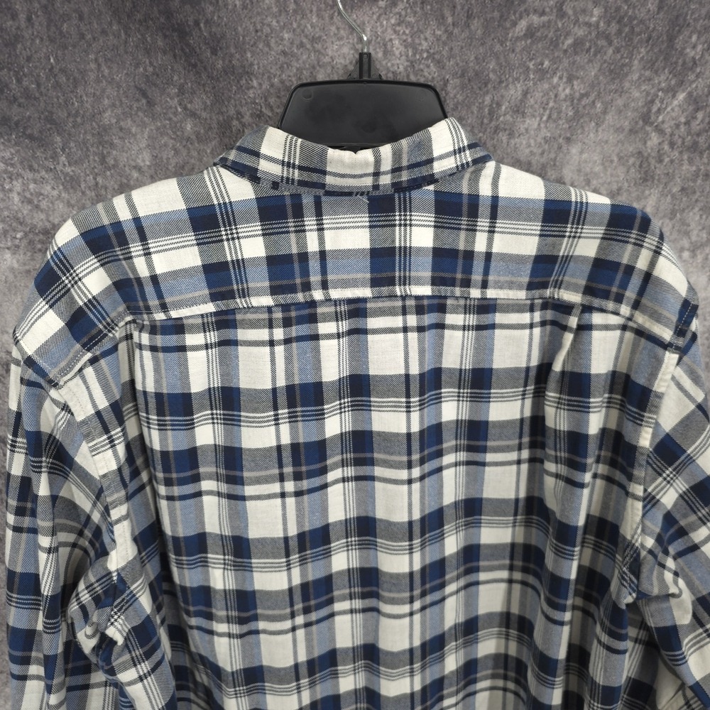 Eddie Bauer Flannel Shirt Mens XLT  Plaid Button Up Relaxed Fit Heavyweight - Picture 6 of 11